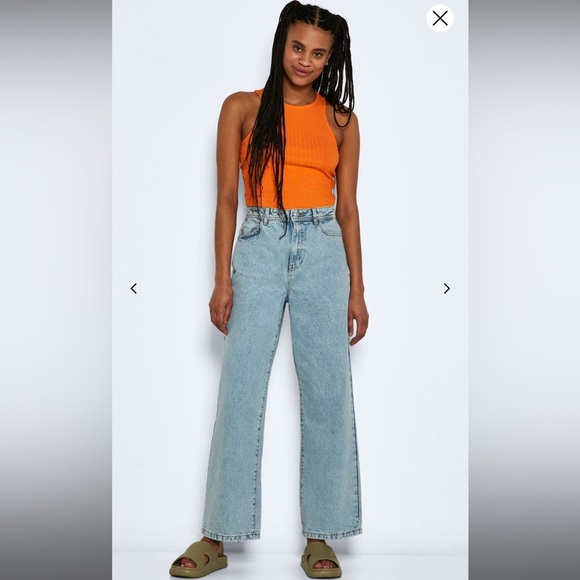Noisy May Drew Regular Fit High Waist Wide Leg Jeans - Picture 2 of 8